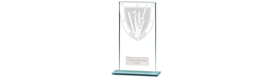 Millennium Cricket Glass Award - 6 Sizes - 80mm - 180mm Millennium Cricket Glass Award - 6 Sizes - 80mm - 180mm